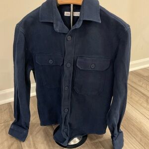 Zara Men's Dark Blue Shirt Jacket